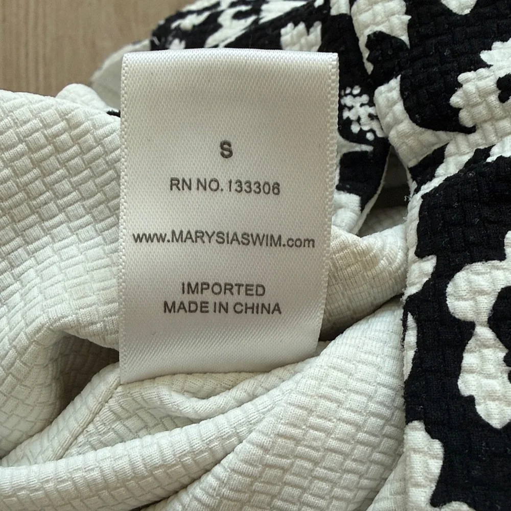 Marysia Swim Floral Black and White Swimsuit